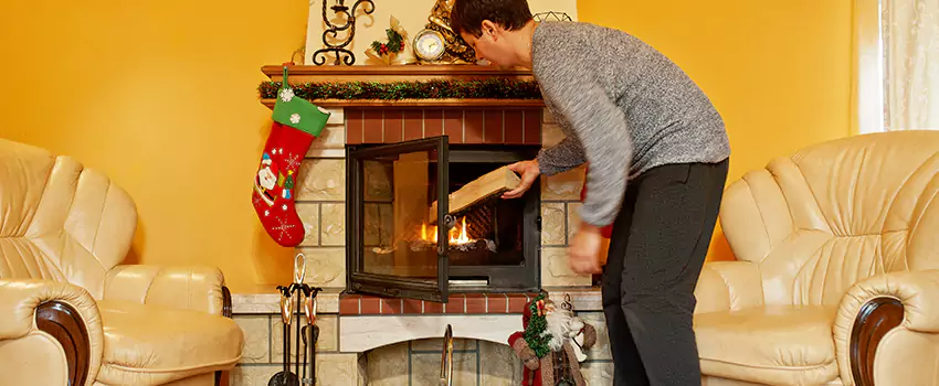 Rusted Metal Fireplace Restoration in St. Andrews, South Carolina